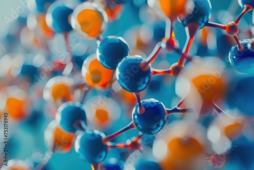 Close-up of molecular structure  scientific background
