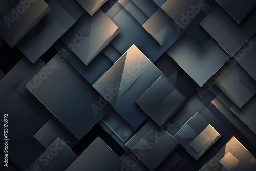 Dark background design, abstract geometric blocks design