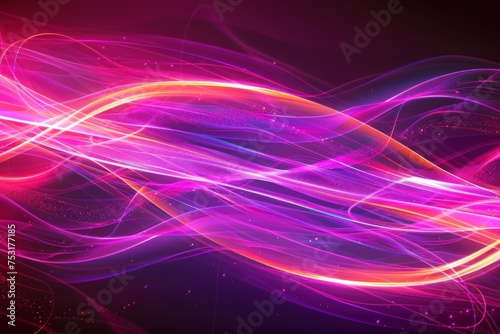 Magenta Tones Background with glowing neon colorfull lines design