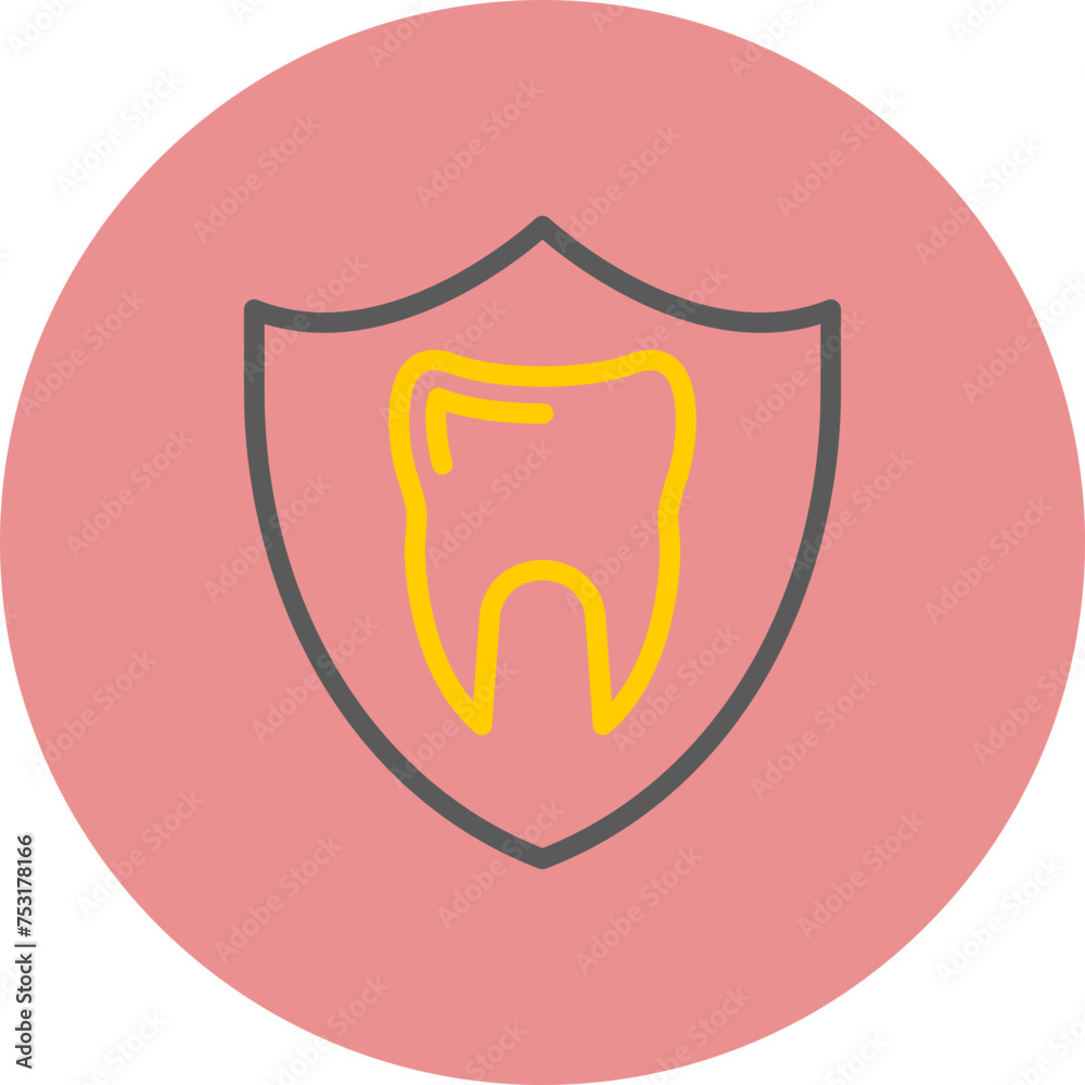 Shield Line Two Color Circle Shield Line Two Color Circle