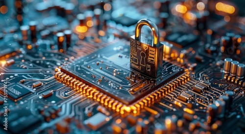 Close Up of a Computer Processor Chip