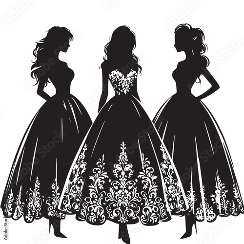 SKIRT SILHOUETTE ,WEDDING DRESS