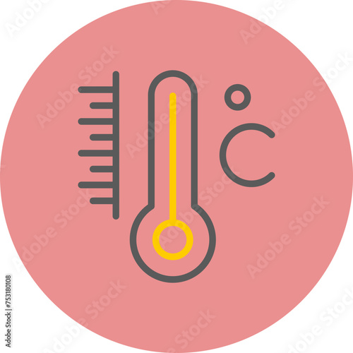 Celsius Line Two Color Circle