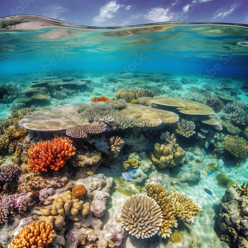 coral reef in sea © Emiliano