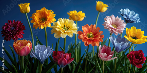 Vibrant Spring Blooms  Gerbera and Tulip Arrangement