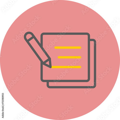 Planning Line Two Color Circle