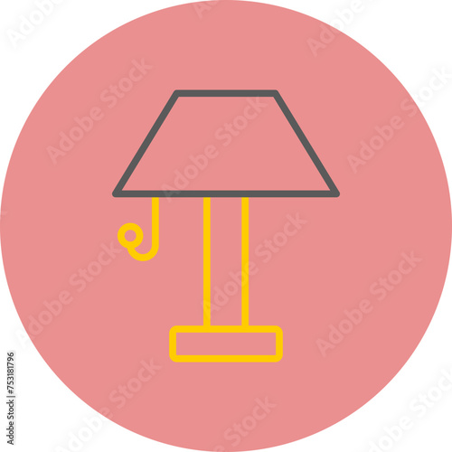 Lamp Line Two Color Circle