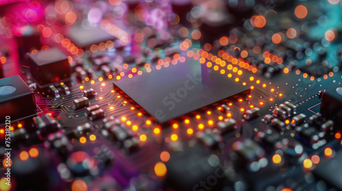 Close Up of a Computer Chip