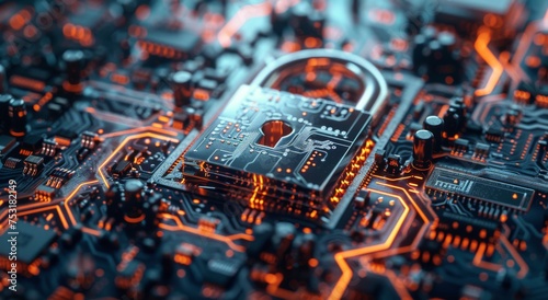 Close Up of a Computer Processor Chip