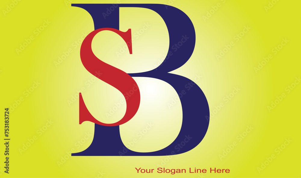 Fototapeta premium SB Linked Logo for business and company identity. Creative Letter SB Logo Vector with modern trendy