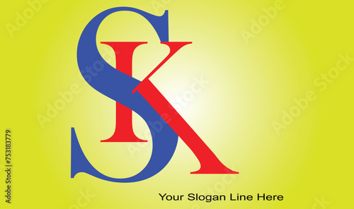 KS, SK, K, S Letters Abstract Logo Monogram