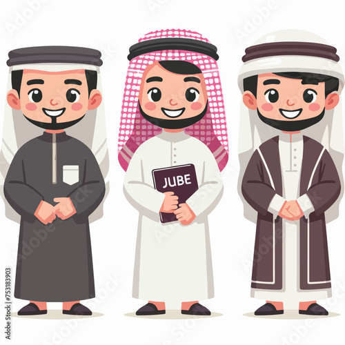 cartoon islamic muslim traditional wear