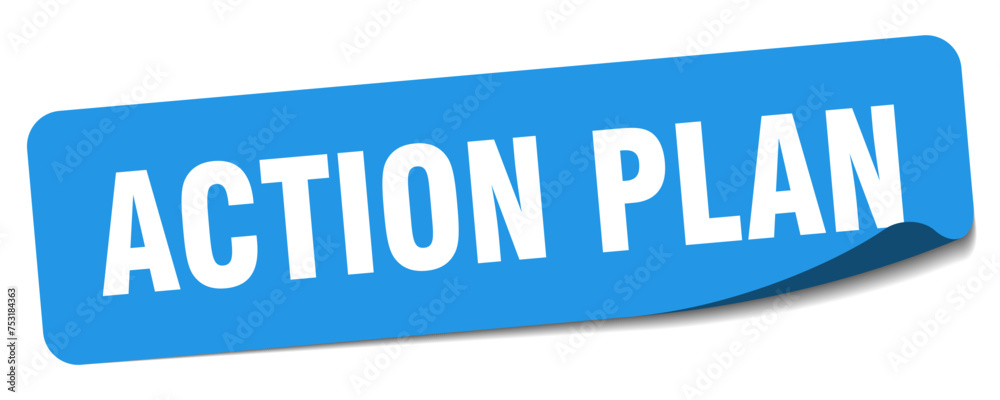 action plan sticker. action plan label action plan sticker. action plan label