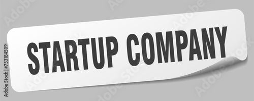 startup company sticker. startup company label