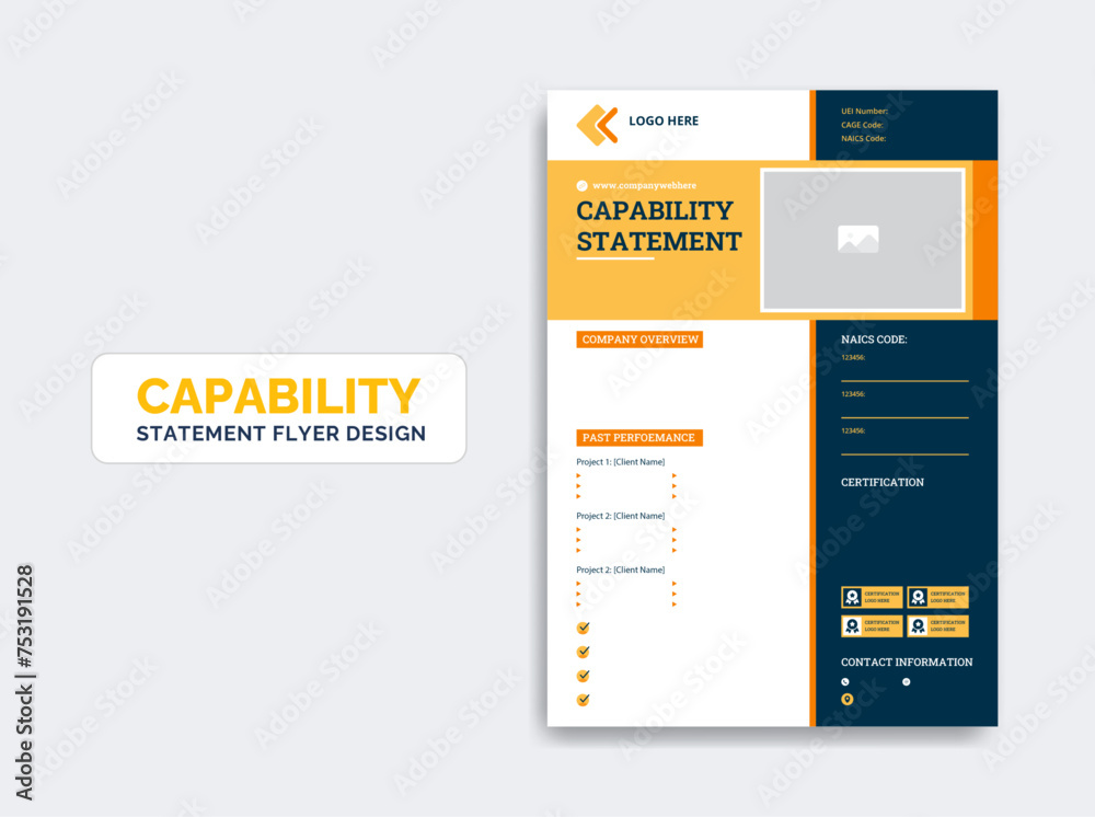 Poster Capability Statement template design – Wall Art | UkPosters
