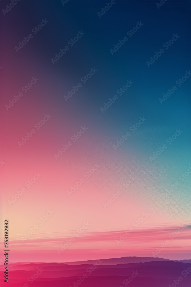 Colorful Sky With Clouds and Plane Flying