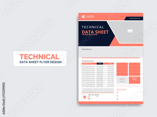 Technical Data Sheet template design