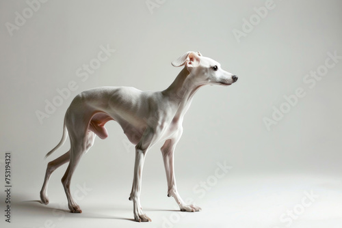 A majestic Italian Greyhound poses with elegance and grace