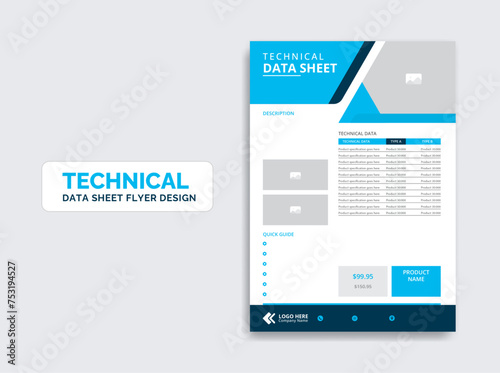 Technical Data Sheet template design