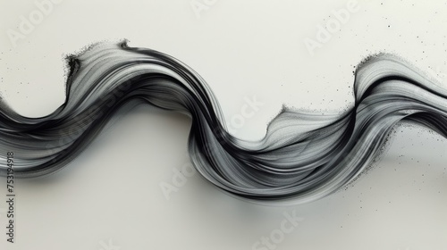 White Wavy Object on Gray Surface