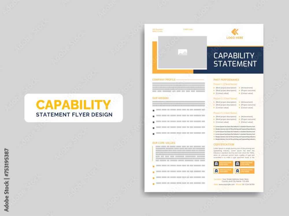 Capability Statement template design