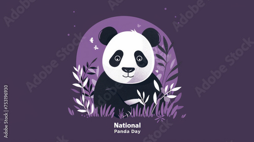 Adorable Panda Illustration for National Panda Day