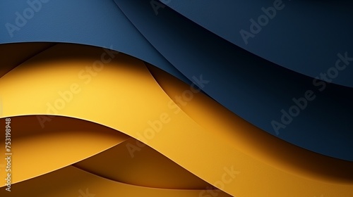 An abstract colored paper texture background presents minimal geometric shapes and lines in light blue, navy, red, and yellow colors, offering a visually dynamic composition.