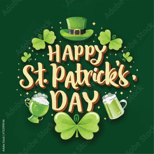 Greeting the text st patrick's day