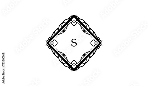 Black and White icon Alphabetical Logo
