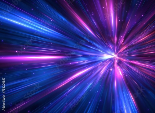 An abstract stock image featuring a burst of blue light against a backdrop styled in dark violet and light beige hues