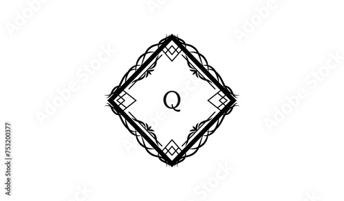Black and White icon Alphabetical Logo