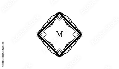 Black and White icon Alphabetical Logo
