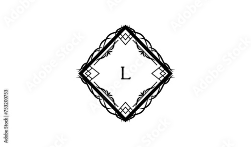 Black and White icon Alphabetical Logo