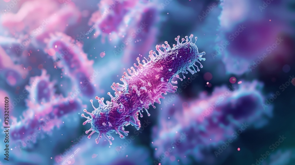 Fototapeta premium Microbiology Lab Scene for Presentation Slide Generative AI