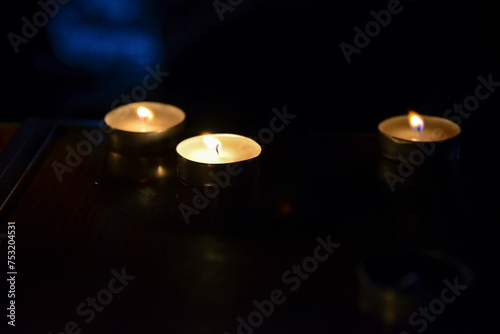candle lights in the dark