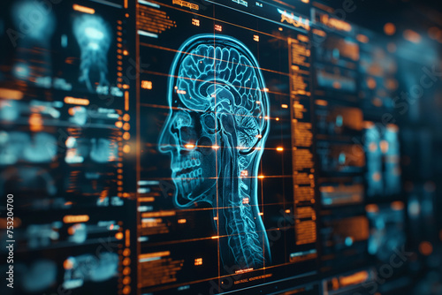 Advanced Digital Brain Scan Interface Display