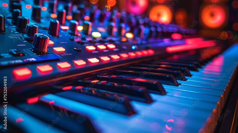 Music Production Scene for Presentation Slide Generative AI