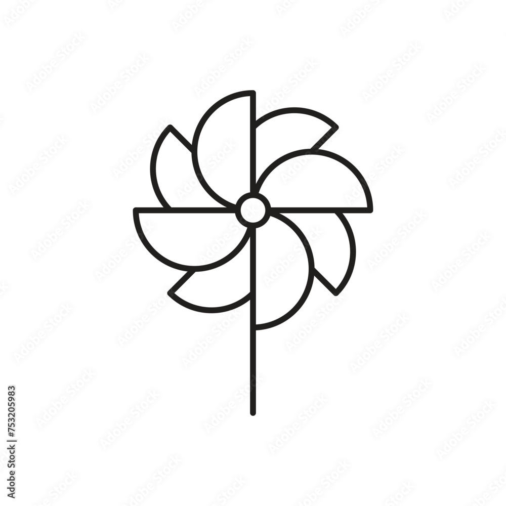 Windmill toy icon design, isolated on white background, vector illustration Windmill toy icon design, isolated on white background, vector illustration