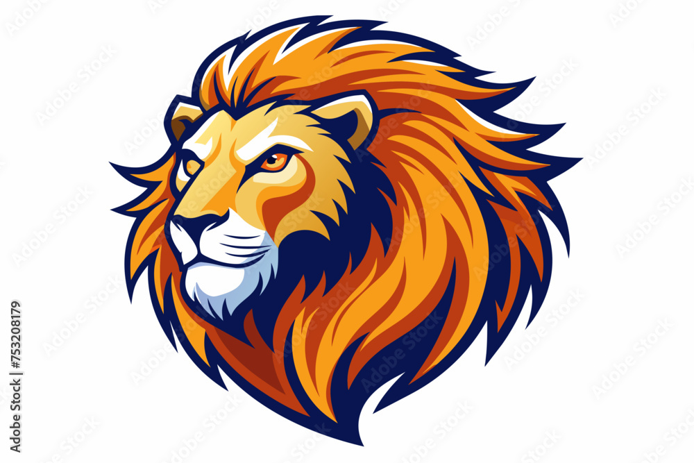 Fototapeta premium create a lion logo on white background.