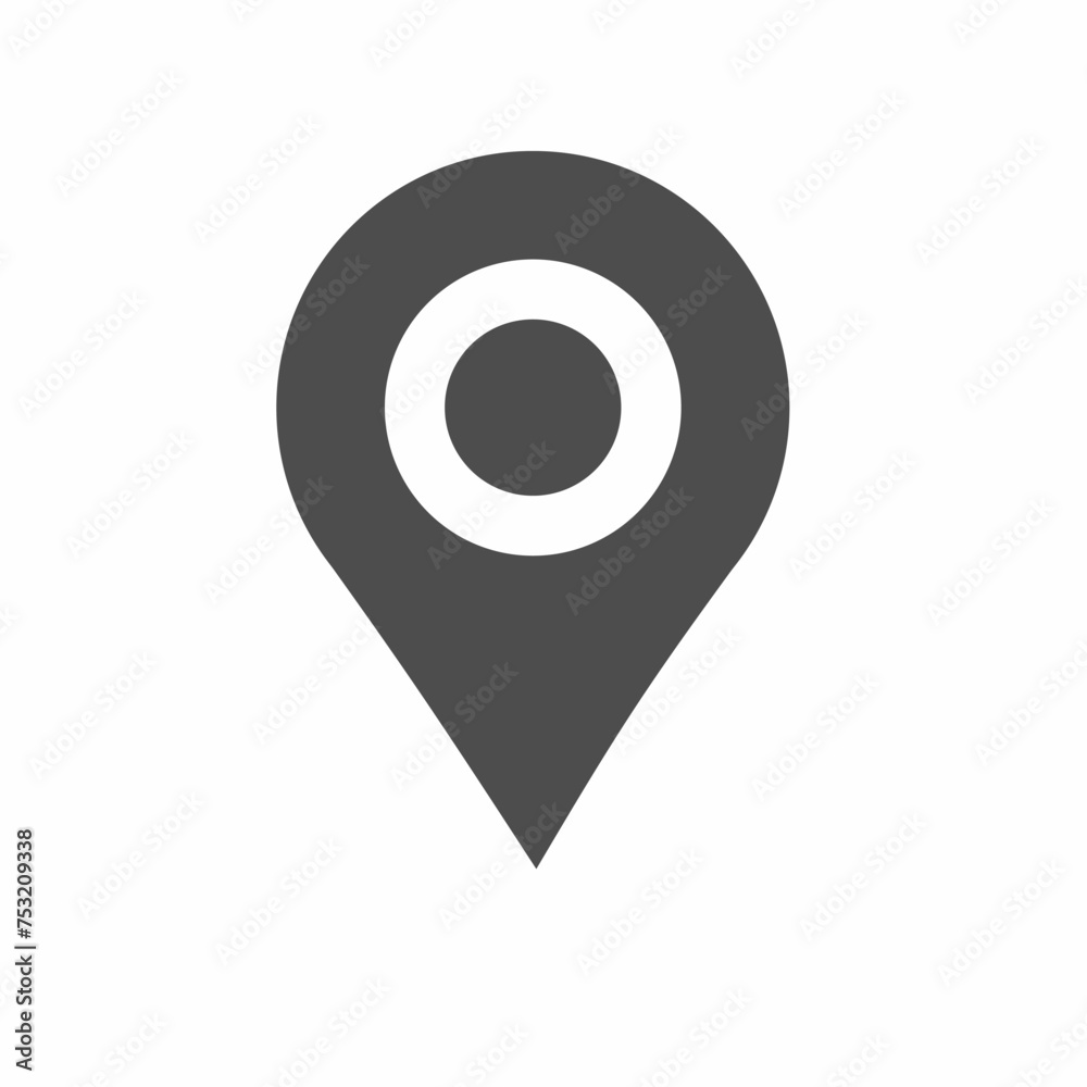 location pin icon symbol sign isolated on white background, map icon location pin icon symbol sign isolated on white background, map icon