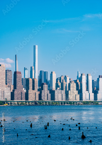 New York city skyline in a clear day