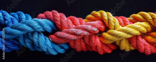 Close Up of a Multi Colored Rope