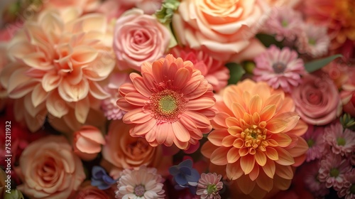 Vibrant Bunch of Flowers in Vase