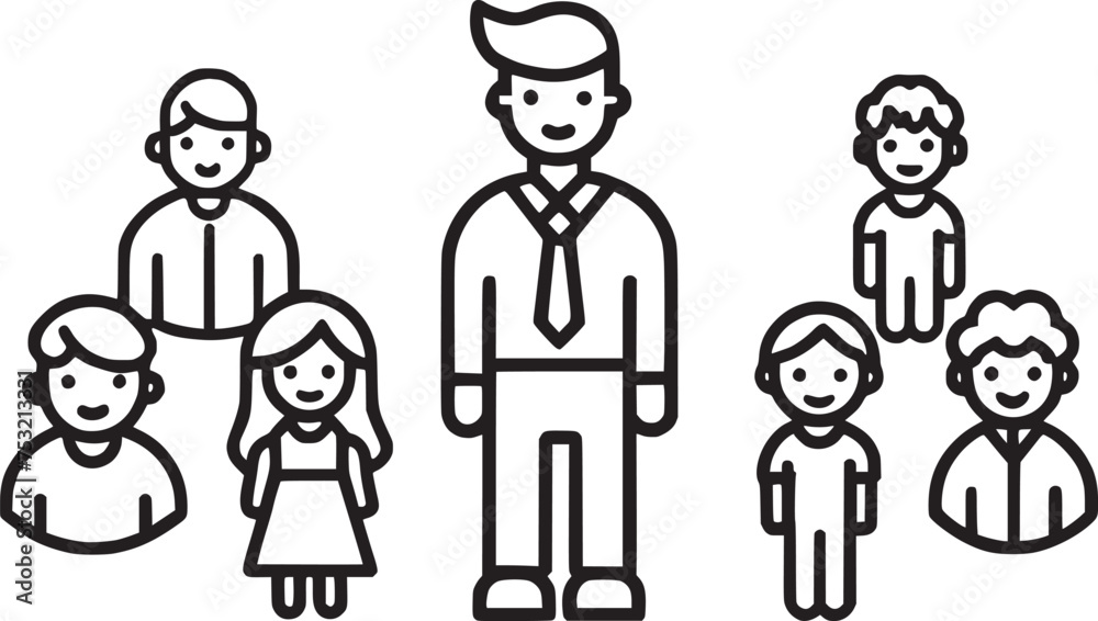 Man Icons set with editable vector collections. Man Icons set with editable vector collections.