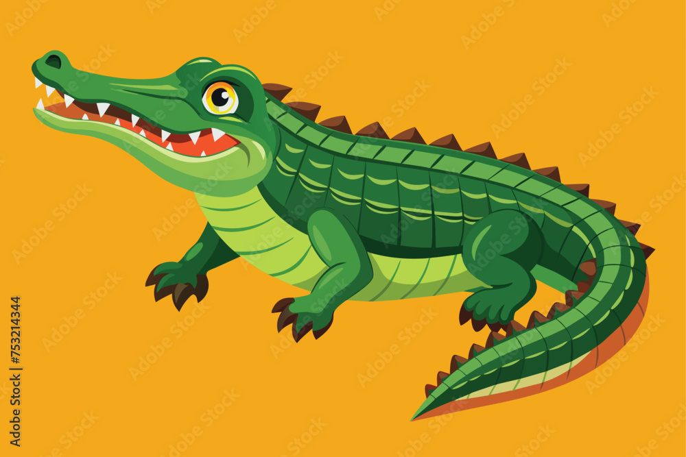 Naklejka premium Alligator Illustration Design