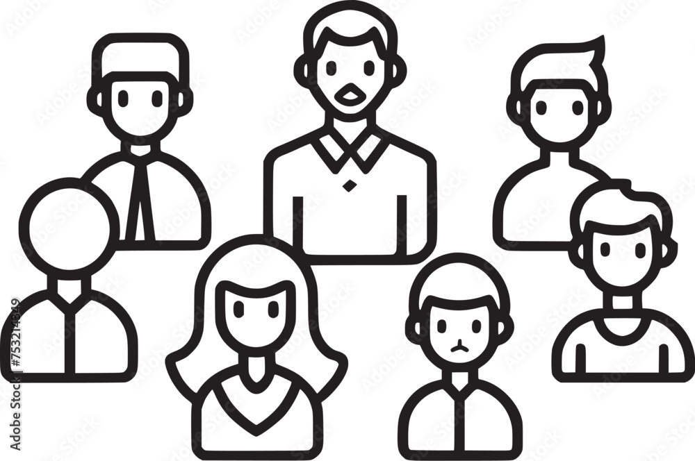 Man Icons set with editable vector collections. Man Icons set with editable vector collections.