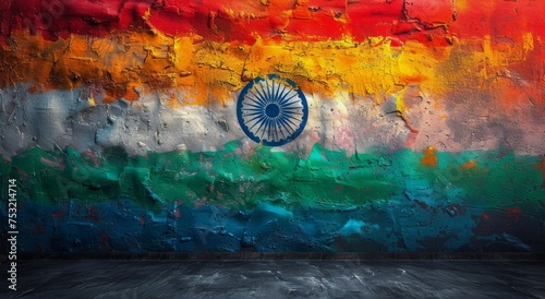 Painting of the Flag of India