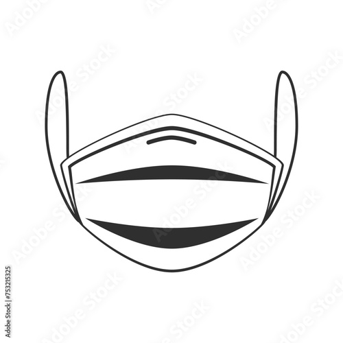 Medical mask covid 19. Protective Medical Mask Icon. Mouth Guard concept. Vector EPS 10.