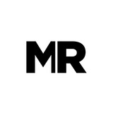 Letter M and R, MR logo design template. Minimal monogram initial based logotype.