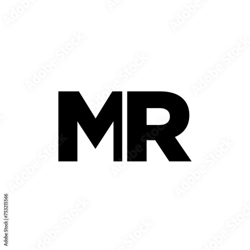 Letter M and R, MR logo design template. Minimal monogram initial based logotype.